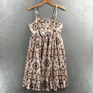 Torrid Fit Flare Dress Womens 1X Multicolor Sleeveless Floral Knee Length Pocket